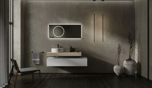 Тумба под раковину Jorno MODULARE Mdlr.01.80/P/A/JR 80х50 подвесная цвет черный - фото 3