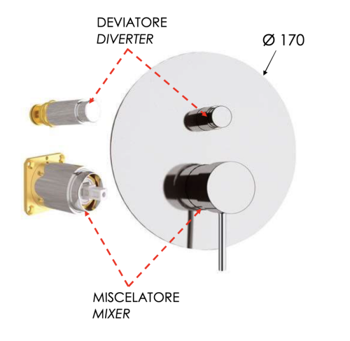 Смеситель для душа Remer X Style X09KBXV встраиваемый в стену нержавеющая сталь - фото 2