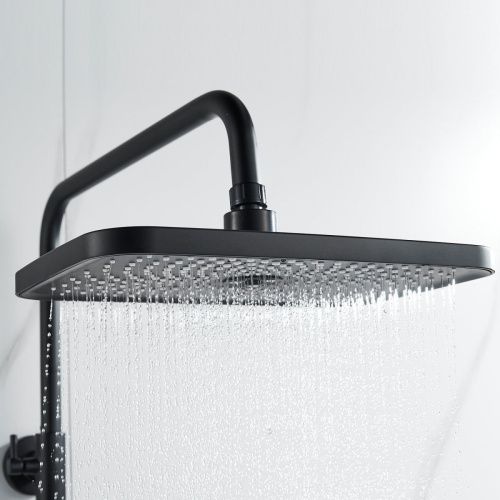 Душевая стойка Shevanik S9636H настенная цвет черный - фото 5