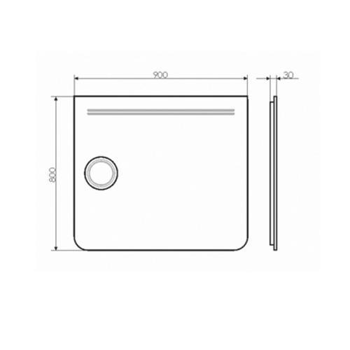Зеркало Comforty 00-00014140CF 90х80 - фото 2