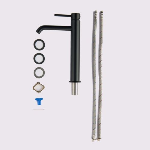 Смеситель Aquatek ЕВРОПА AQ1304MB на раковину черный - фото 5