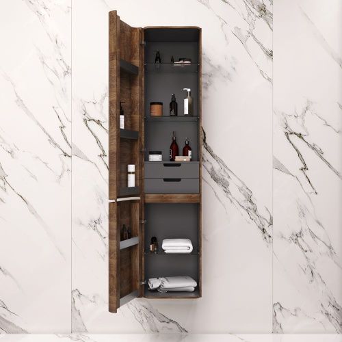 Шкаф-пенал Am.Pm Sensation M30CHL0406NF 40х160 подвесной цвет коричневый - фото 3