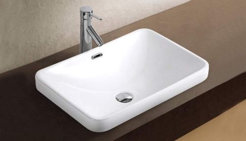 Раковина из сантехнического фаянса Velvex 78441 60х40 полувстраиваемая цвет белый без отверстий под смеситель - фото 2