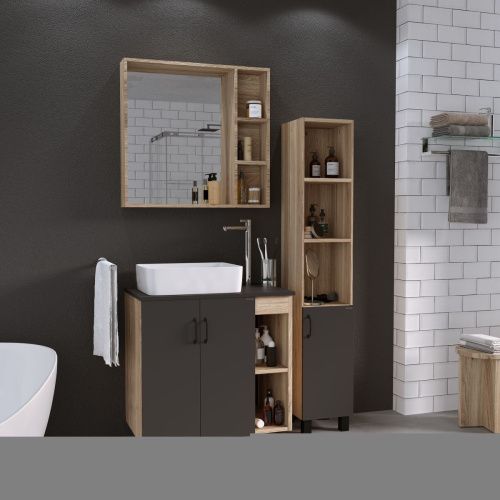 Столешница Grossman Флай 508002 80х40 накладная цвет серый - фото 3