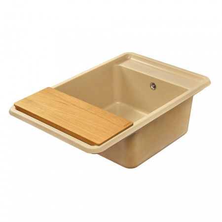 Кухонная мойка Aquaton Беллис 1A725032BS260 80х50 цвет бежевый поверхность матовая