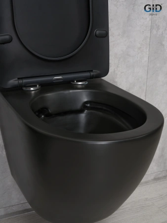 Унитаз подвесной Gid Convexo 62226Y черный с сиденьем микролифт безободковый смыв торнадо