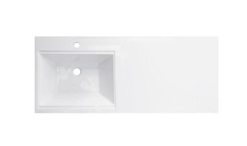 Раковина из искусственного камня Эстет Даллас ФР-00001936 120х50 накладная цвет белый 1 отверстие под смеситель - фото 3