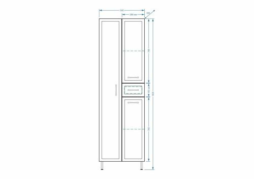 Шкаф-пенал Stella Polar Концепт SP-00000150 50х180 напольный цвет белый - фото 2