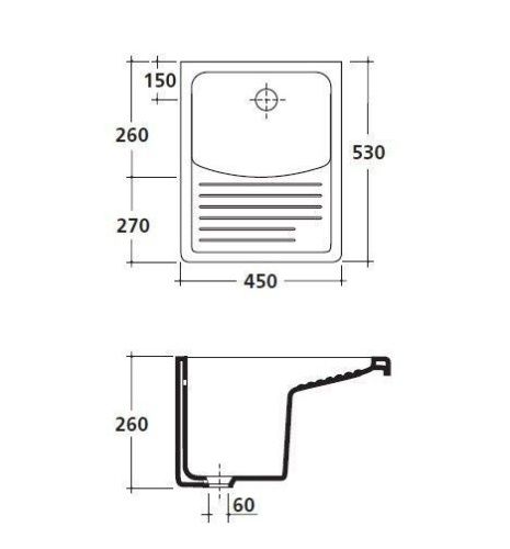 Раковина из сантехнического фарфора Galassia Minerva 2008 50х50 накладная цвет белый без отверстий под смеситель - фото 4