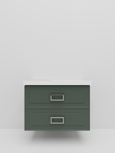 Тумба с раковиной La Fenice Cubo TWIN NFNC-01-CUB-G-90-2-3-90-2R 100х50 подвесная цвет серый - фото 3