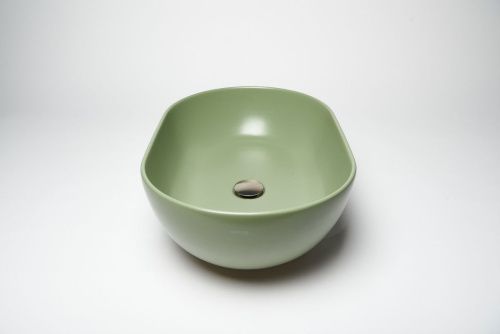 Раковина из сантехнического фарфора Galassia Dream 7308SV 60х40 накладная цвет зеленый - фото 4