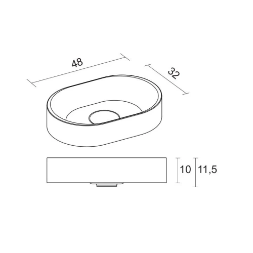 Раковина Riho ESSENCE W W027001105 50х30 накладная цвет белый - фото 2