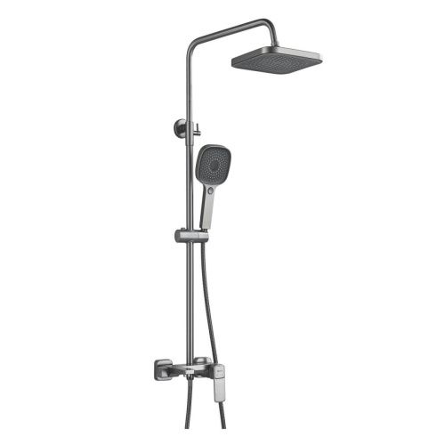 Душевая стойка Shevanik S9736T настенная цвет оружейная сталь - фото 2
