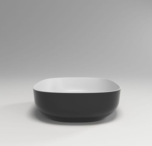 Раковина из искусственного камня Plumberia Selection Veloma VELOMA OVAL BN 50х40 накладная цвет белый/черный - фото 4