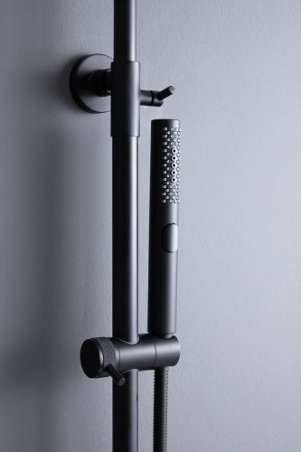 Душевая стойка Allen Brau Fantasy 5.11001-31 настенная цвет черный с термостатом - фото 5