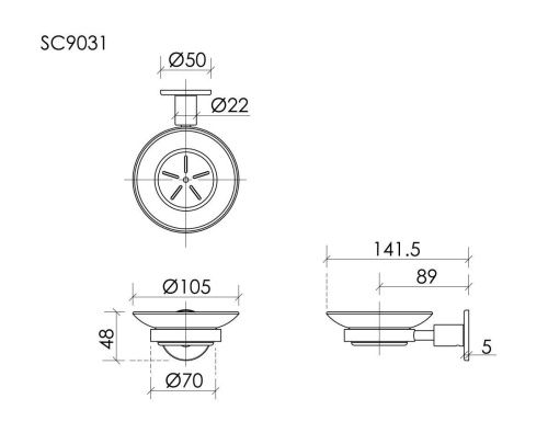 Мыльница Sancos Base SC9031GG - фото 2