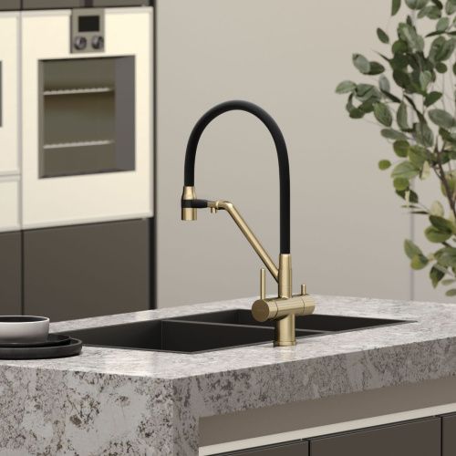 Смеситель для кухни Sancos Dora SC4003BG на мойку золото - фото 2