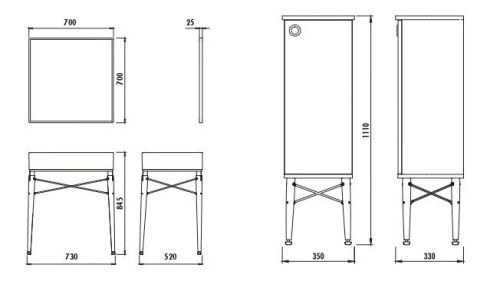 Тумба с раковиной Creavit Legno LG0070.01.KN+NX270 70х50 - фото 2