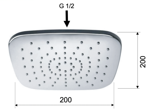 Верхний душ Remer 356AD20x 20х20 хром - фото 2