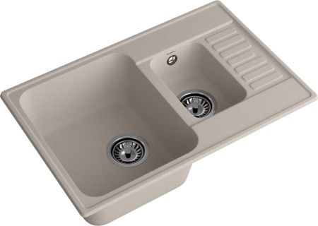 Кухонная мойка Granfest Quarz 21К песочный 75х50 цвет бежевый поверхность матовая