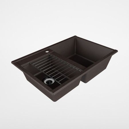 Кухонная мойка Aquaton Делия 78 1A723132DE280 80х50 цвет коричневый