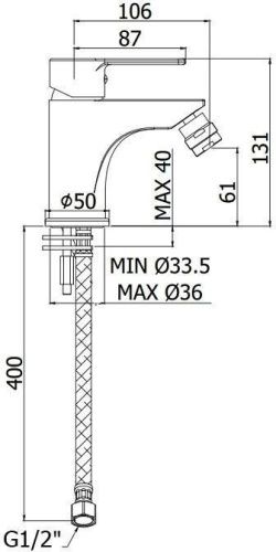 Смеситель Paffoni Red RED131CR на биде хром - фото 2