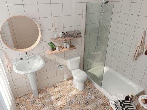 Раковина из сантехнического фарфора Santek Бриз 1WH110451 50х40 подвесная цвет белый 1 отверстие под смеситель - фото 5