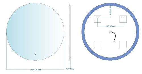 Зеркало с подсветкой Aquanet Смарт 00336637 100х100 подвесное - фото 4