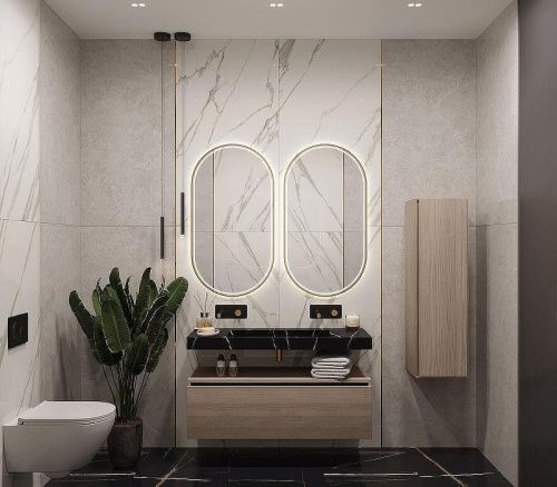 Зеркало с подсветкой и антизапотевателем Boheme 568-G 60х110 подвесное - фото 2