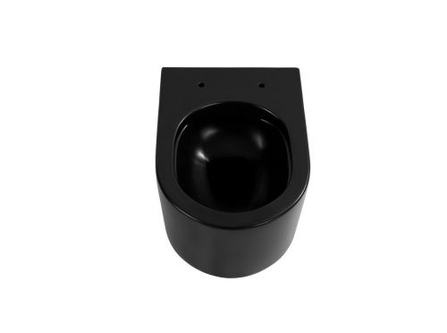 Унитаз подвесной Aquatek МИЯ AQ2004-MB черный с сиденьем микролифт безободковый каскадный смыв - фото 4