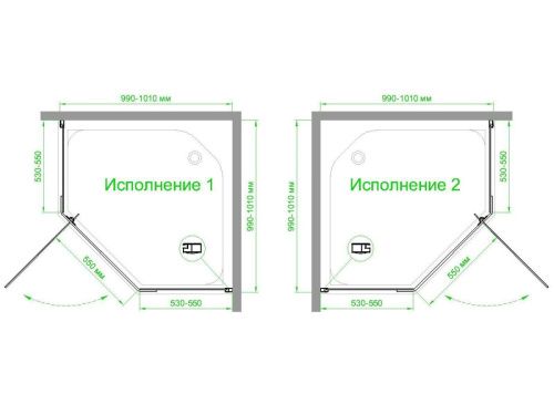 Душевой уголок Royal Bath TR RB100TR-T 100х100 стекло прозрачное профиль белый без поддона - фото 3
