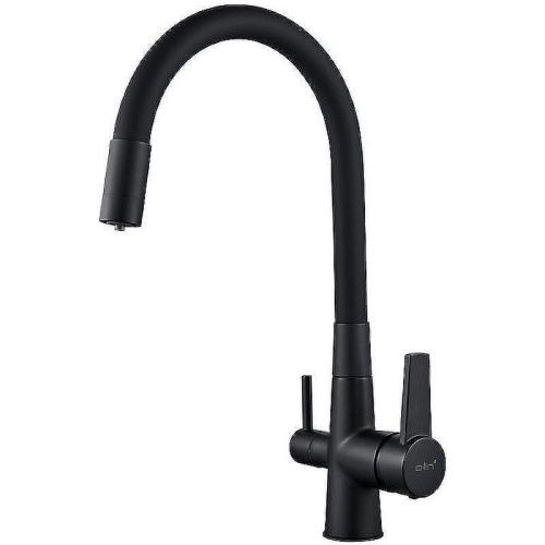 Смеситель для кухни D-Lin D159317-4A на мойку черный - фото 2