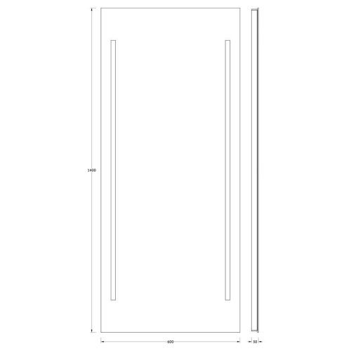 Зеркало с подсветкой Evoform Ledline BY 2125 60х140 подвесное - фото 2