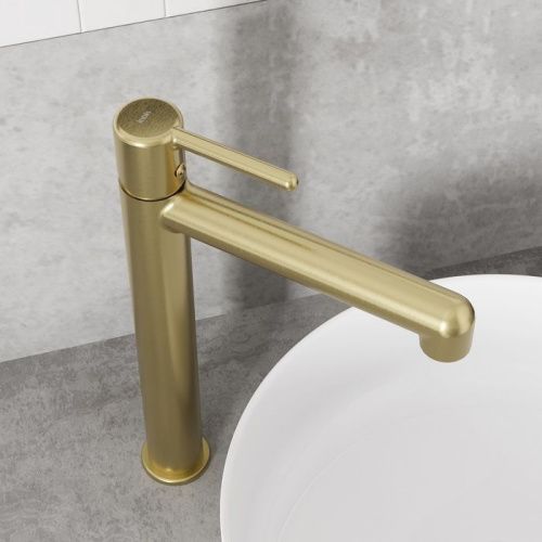 Смеситель IDDIS Aiger AIGMG01i01 на столешницу золото - фото 3