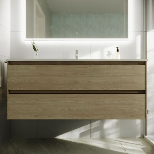 Тумба под раковину Sancos Cento CN120-1KE 120х50 подвесная цвет коричневый - фото 4