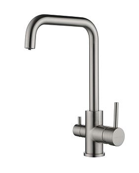 Смеситель для кухни Paulmark LOGAS Lo213021-NI на мойку никель