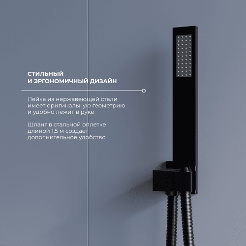 Душевая система RGW Shower Panels 51140856-04 встраиваемая в стену цвет черный - фото 4