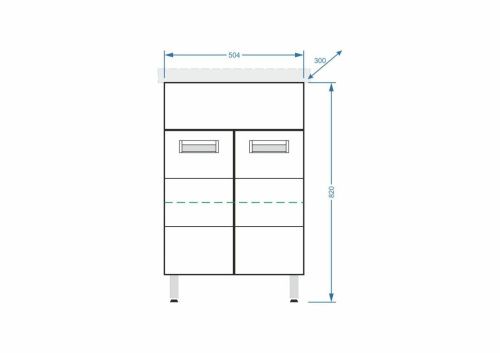 Тумба под раковину Stella Polar Фиора SP-00000212 50х30 напольная цвет белый - фото 2