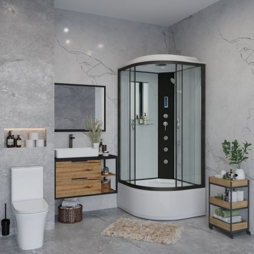 Душевая кабина Niagara Classic 67091414F 100х100 четверть круга с крышей ориентация универсальная - фото 3