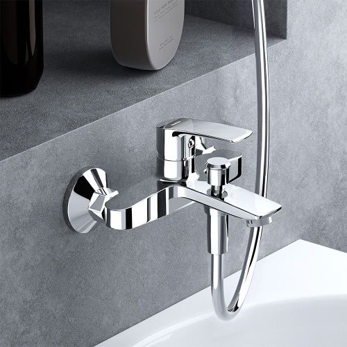 Смеситель для ванны и душа Damixa Eclipse 2.0 481000000 настенный хром - фото 4