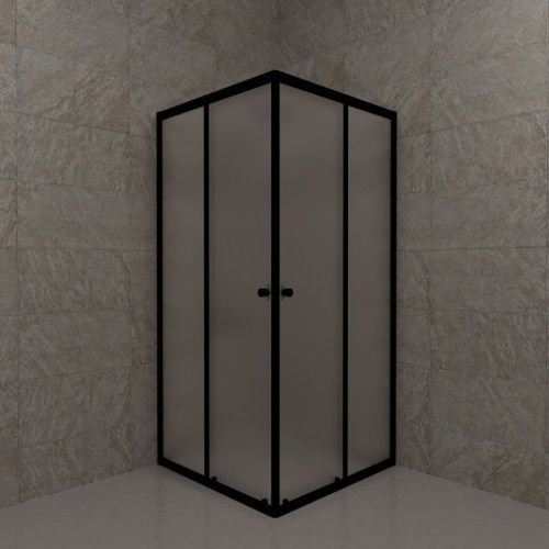 Душевой уголок Тритон Вента-БВ Щ0000064631 90х90 стекло матовое профиль черный без поддона - фото 3