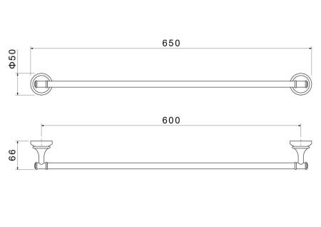 Полотенцедержатель Aquatek КЛАССИК AQ4514CR