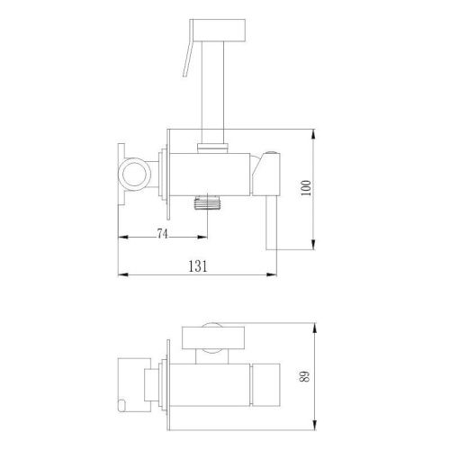 Гигиенический душ со смесителем Haiba HB5512-4 бронза - фото 3