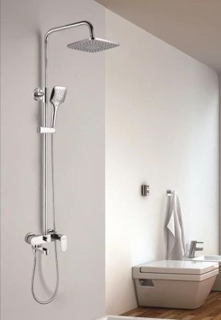 Душевая стойка Shevanik S8636 настенная цвет хром