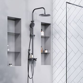 Душевая стойка Damixa Jupiter 977770300 настенная цвет черный