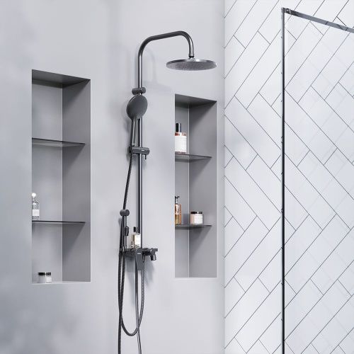 Душевая стойка Damixa Jupiter 977770300 настенная цвет черный