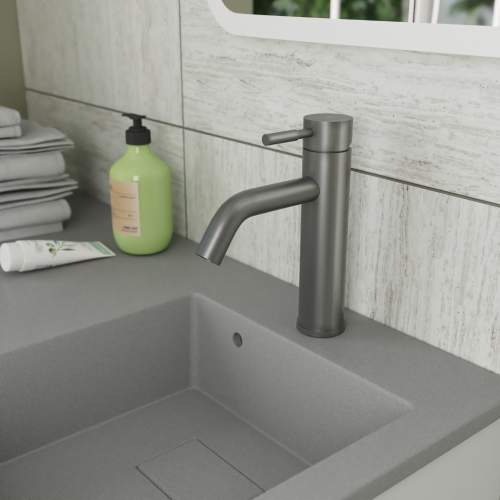 Смеситель Rush Melos SUS1101-11Grey на раковину графит - фото 3