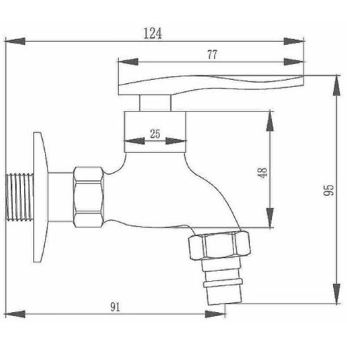Смеситель для раковины Haiba HB522 настенный хром - фото 2