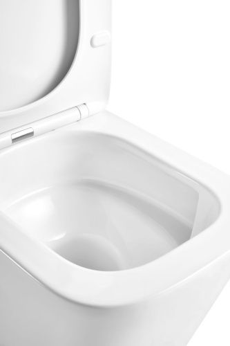 Унитаз подвесной Taliente Correto Tornado 3 CR55003 белый с сиденьем микролифт безободковый смыв торнадо - фото 3