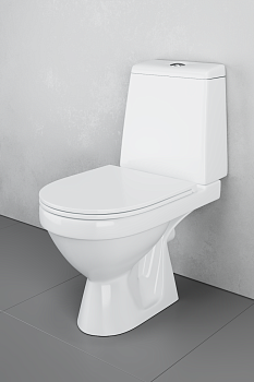 Унитаз напольный с бачком Damixa OriginEvo 2 788607SC белый с сиденьем микролифт смыв торнадо